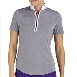 Jofit Grey Melange Golf Top